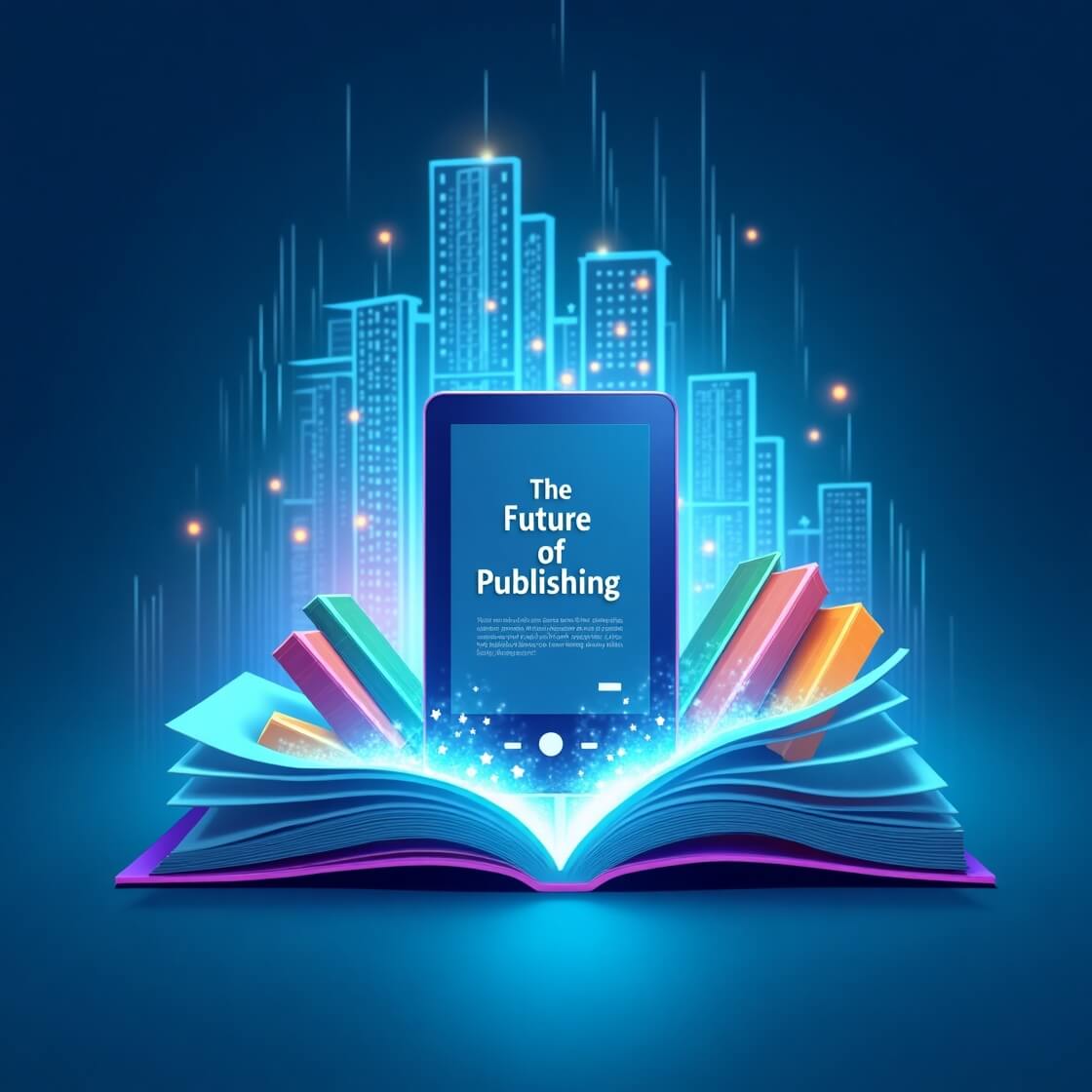 Person reading an ebook on a tablet